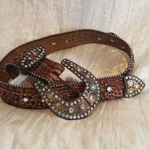 Brighton Rhinestone Leather belt
